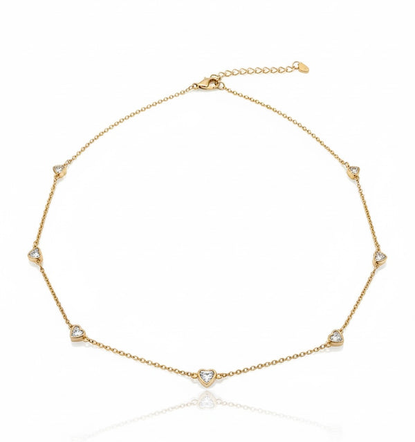 Gold Heart Charm Necklace