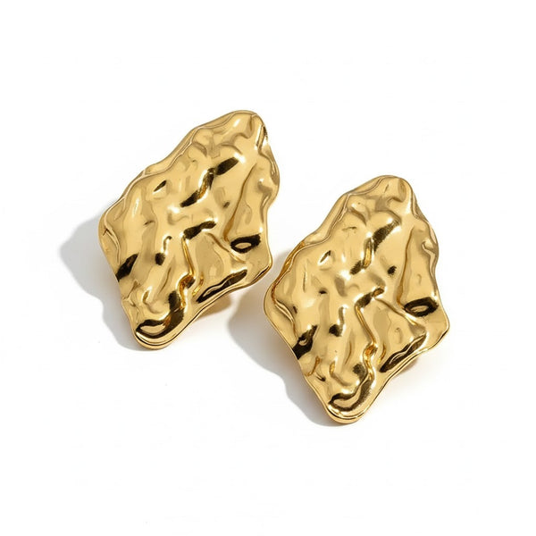 Gold Crushed Earrings