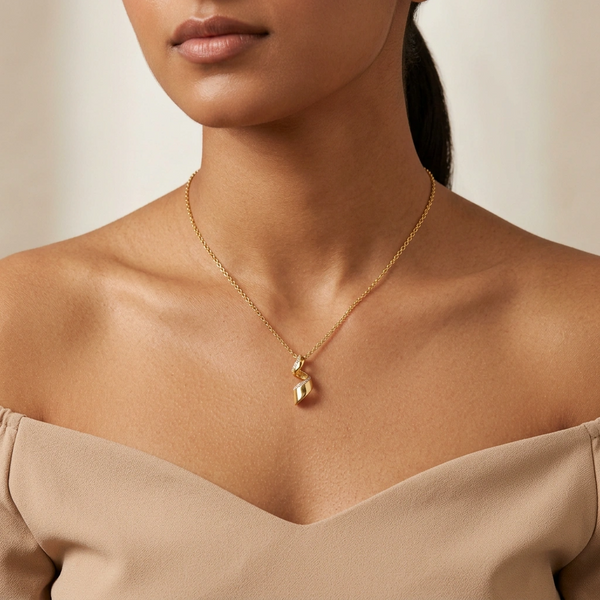 Spiral Studded Necklace