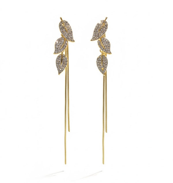Foliage Gold Drop Earrings