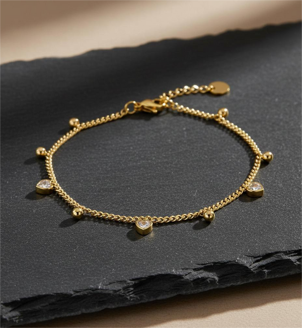 Dangle Motif Crystal Bracelet