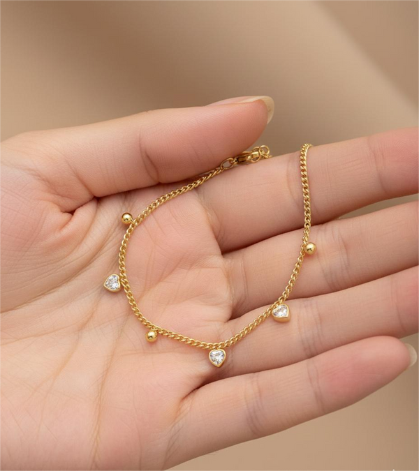 Dangle Motif Crystal Bracelet