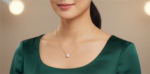 Delicate Diamond Studded Necklace