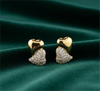 Double Heart Stud Earring
