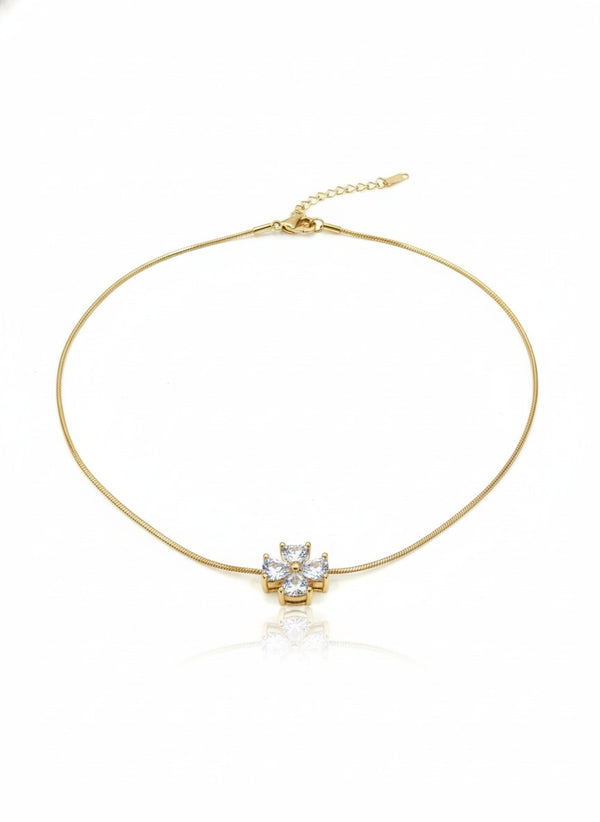 Gold-tone Crystal Pendant