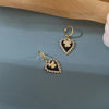 Black heart Bow Earrings