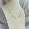 Drops of Ocean Shell Gold Necklace with Earrings