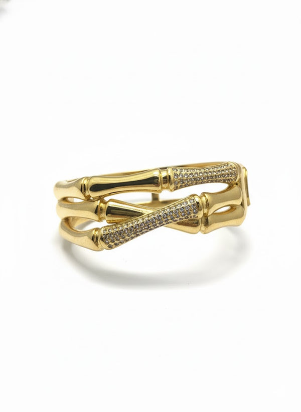 Studded Bamboo Thick Bangle