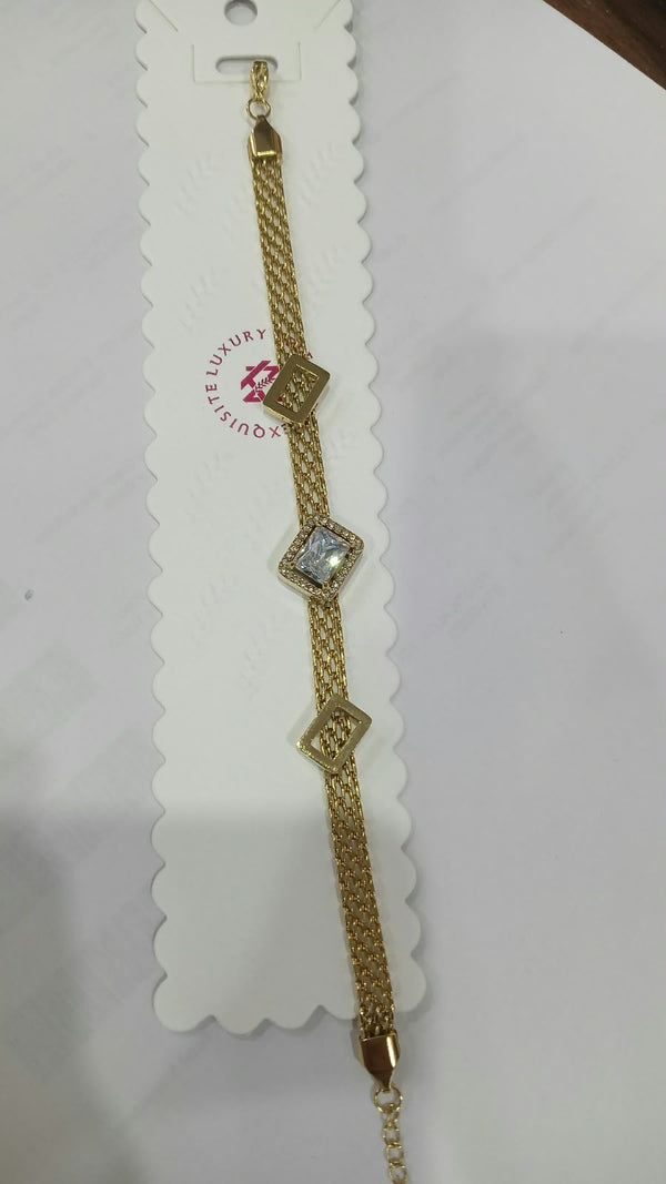 Rectangular Crystal Mesh Bracelet