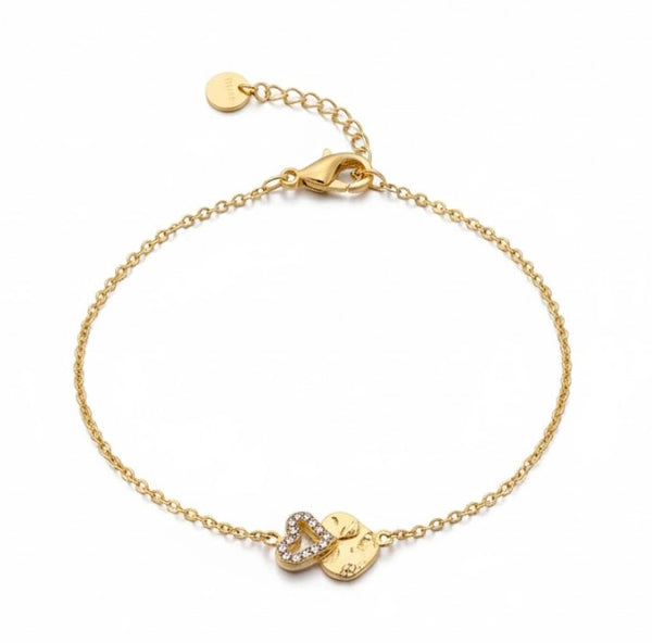 Textured Gold Heart Bracelet