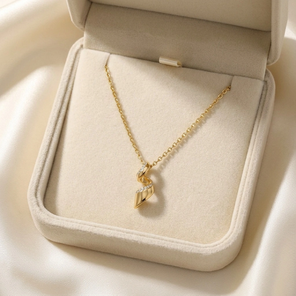 Spiral Studded Necklace