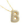 Diamond Studded Bubble Letters~ Necklace