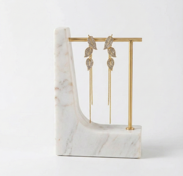 Foliage Gold Drop Earrings