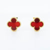 Wine Clover Earrings