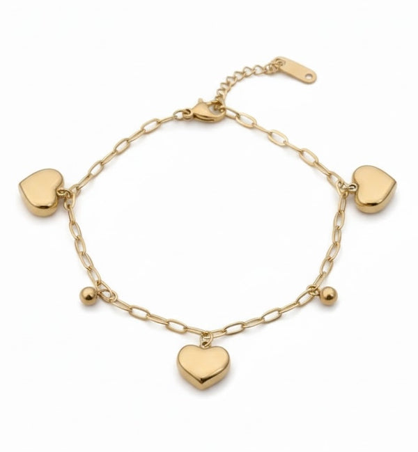 Heart Link Chain Bracelet