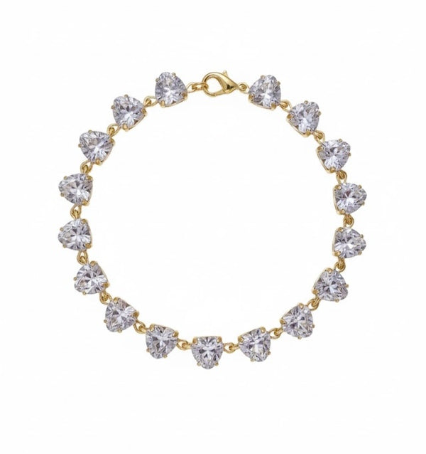 Stone Glass Heart Bracelet