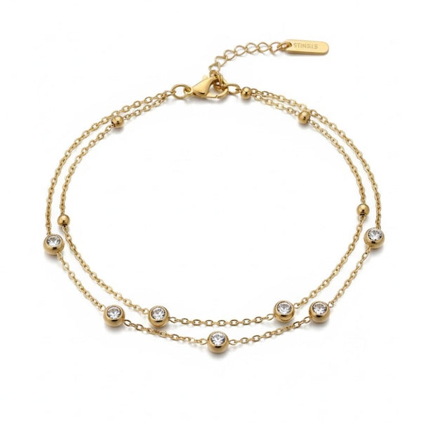 Double Layer Ball Charm Bracelet