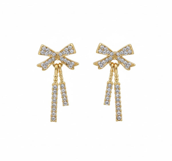 Crystal Bow Dangle Earring