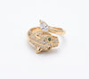 Majestic Panther Gold Finish Ring