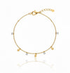 Gold Stone Charms Bracelet