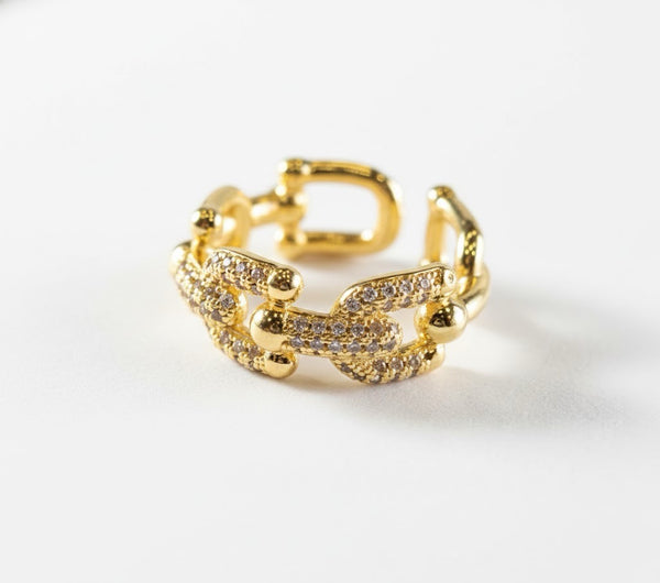 Studded Luxe Link Ring