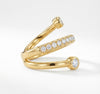 Studded adjustable crossover Ring