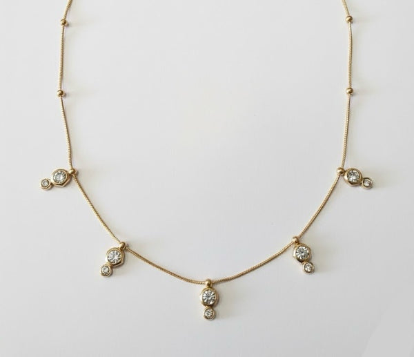 Crystal Cut Necklace with Earrings