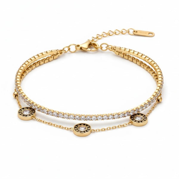 Double Layer Roman Stud Nene Bracelet