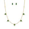 Emerald Ellie Necklace with Earrings