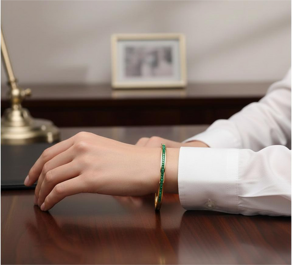Emerald Slim Line Bracelet