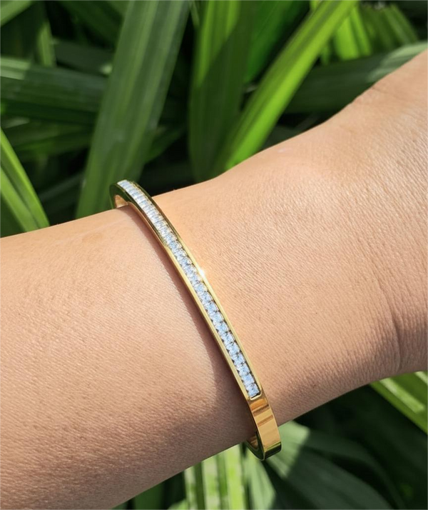 Sparkling Line Bangle Bracelet