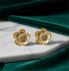 Gold Daisy Stud Earrings