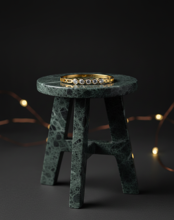 Golden Stream Bangle Bracelet