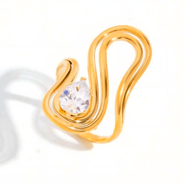 Velura Sculptural Solitaire Ring