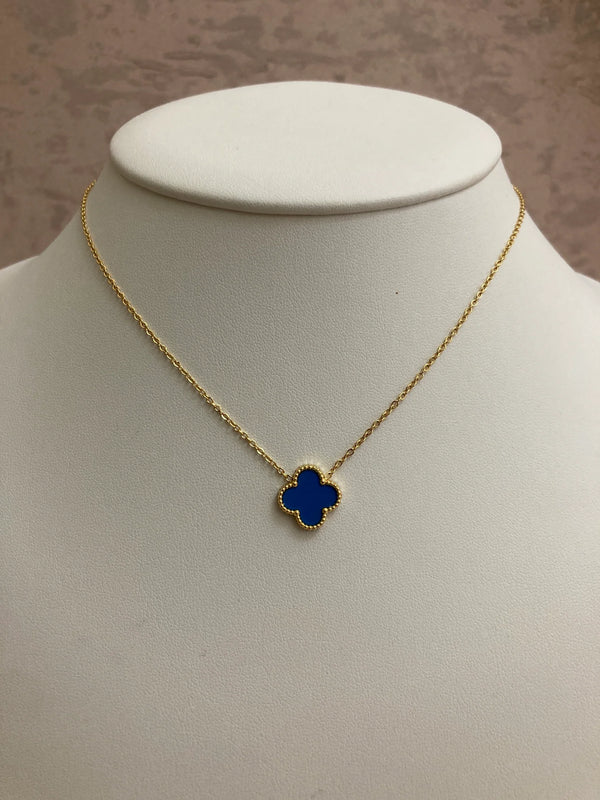 Blue cleef Neckalce