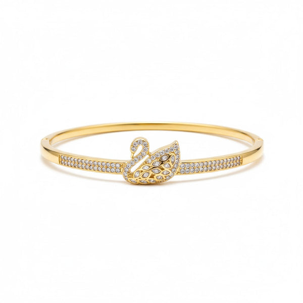 Clear Crystal Pave Swan Bangle