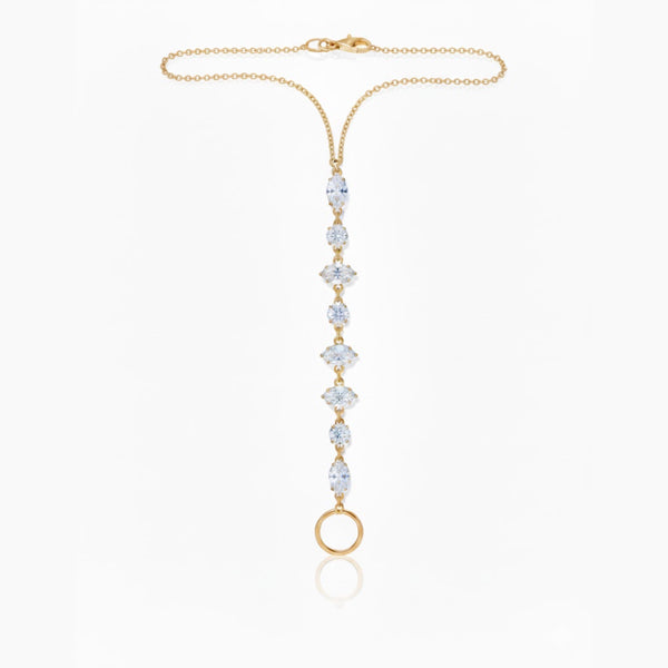 White Crystal Hand Chain