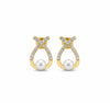 Pearl cross path Earring