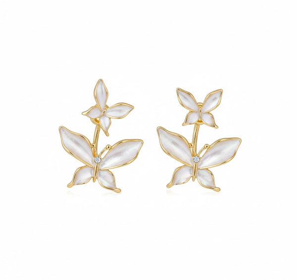 Plated Twin Butterfly Earring