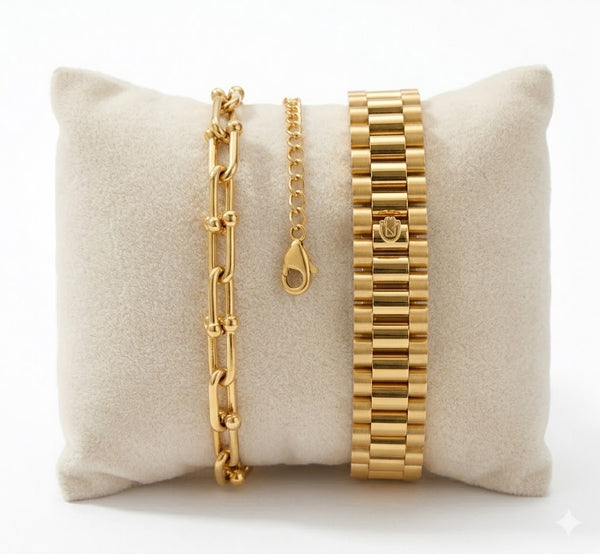 Swiss & Link Bracelet Combo