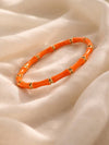 Orange Bamboo Bracelet