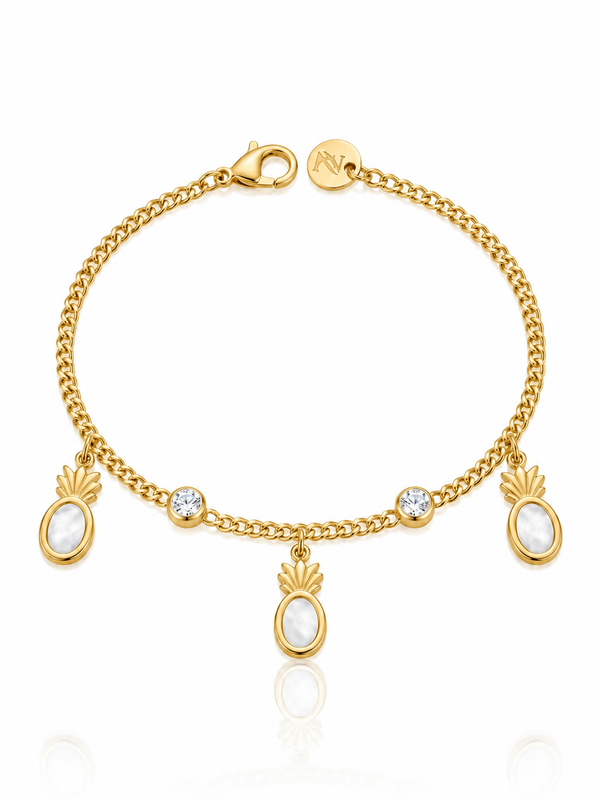 White Pineapple Luxe Bracelet