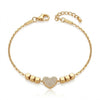 Studded Heart Beads Bracelet