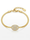 Studded Circle Wiper Chain Bracelet