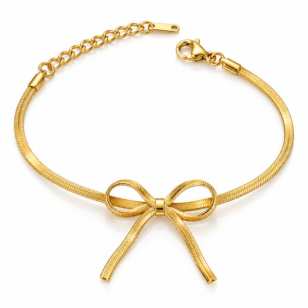 Gold Wiper Bow Bracelet