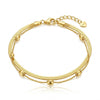 Dual Layer Minimal Plain Chain Bracelet