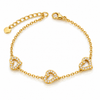 Studded Halo Heart Bracelet