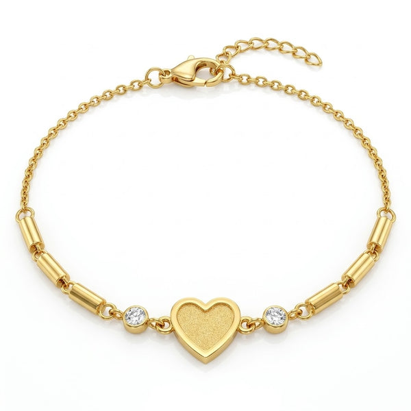 Gold Heart Beaded Bracelet