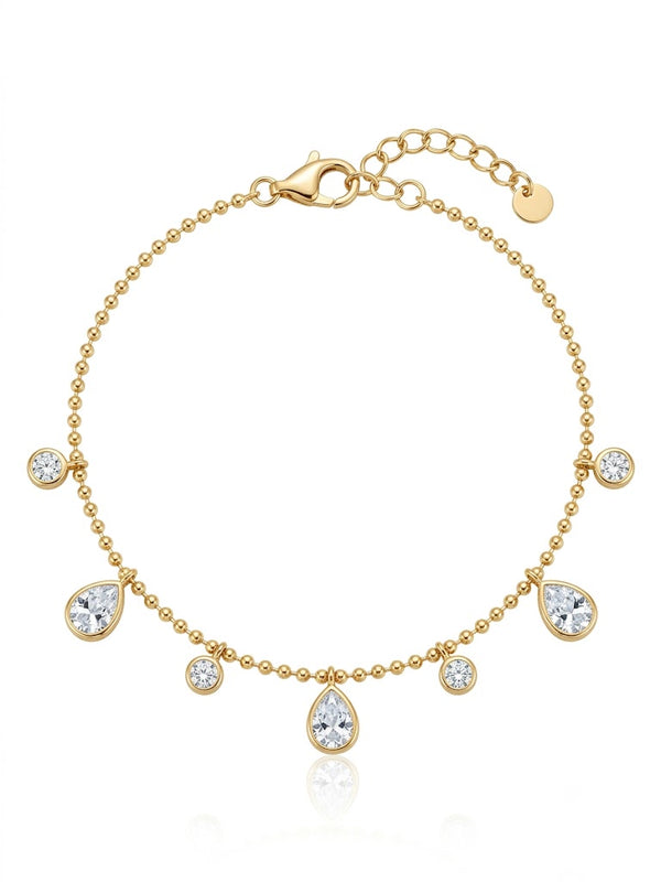 Teardrop Beaded Chain Bracelet
