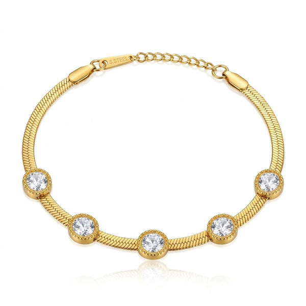 Oval Crystal Wiper Bracelet